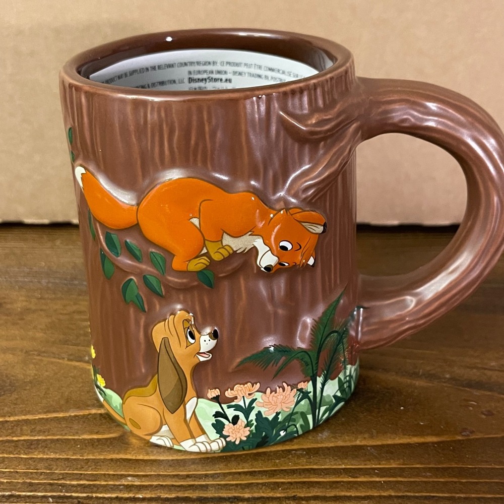 Disney 2026 D23 The Fox and the Hound 45th Anniversary Ceramic Coffee Mug New